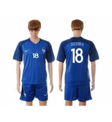 France #18 Sissoko Blue Soccer Country Jersey