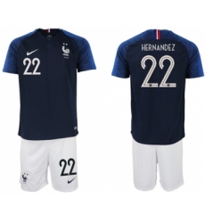 France #22 Hernandez Home Soccer Country Jersey
