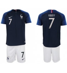 France #7 Ribery Home Soccer Country Jersey