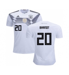 Germany #20 Brandt White Home Soccer Country Jersey