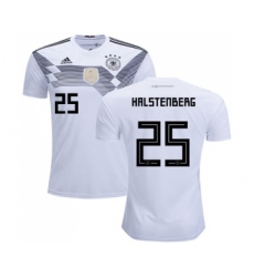 Germany #25 Halstenberg White Home Soccer Country Jersey