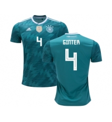Germany #4 Ginter Away Soccer Country Jersey