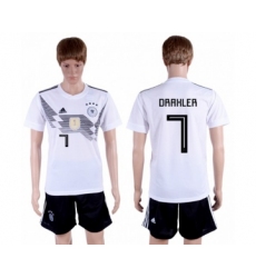 Germany #7 Draxler White Home Soccer Country Jersey