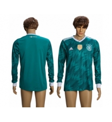 Germany Blank Away Long Sleeves Soccer Country Jersey