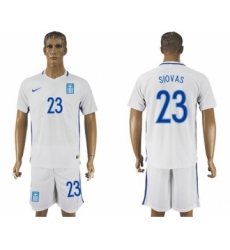 Greece #23 Siovas Home Soccer Country Jersey