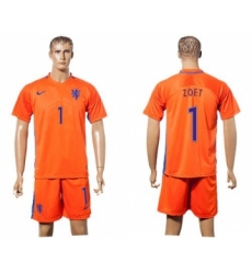 Holland #1 Zoet Home Soccer Country Jersey