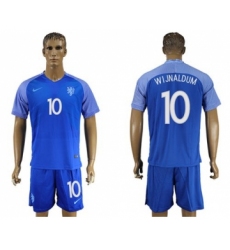 Holland #10 Wijnaldum Away Soccer Country Jersey