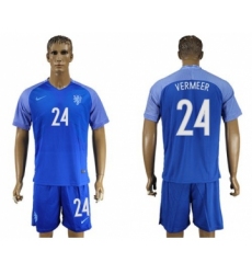 Holland #24 Vermeer Away Soccer Country Jersey