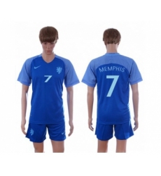 Holland #7 Memphis Away Soccer Country Jersey