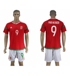 Hungary #9 Paco Alcacer Home Soccer Country Jersey