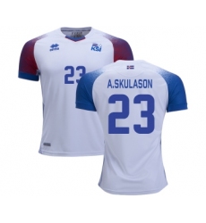 Iceland #23 A.SKULASON Away Soccer Country Jersey
