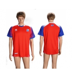 Iceland Blank Red Goalkeeper Soccer Country Jersey