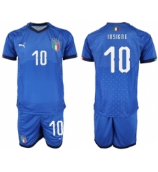 Italy #10 Insigne Home Soccer Country Jersey