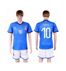 Italy #10 Totti Home Soccer Country Jersey