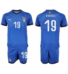 Italy #19 Bonucci Home Soccer Country Jersey