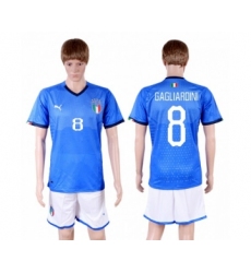 Italy #8 Gagliardini Home Soccer Country Jersey