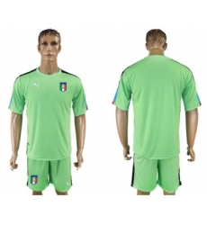 Italy Blank Green Goalkeeper Soccer Country Jersey