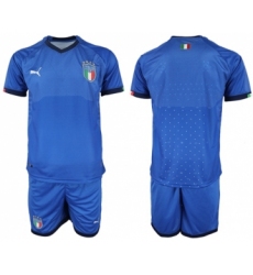 Italy Blank Home Soccer Country Jersey