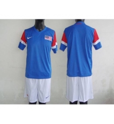Malaysia Blank Blue 2011 2012 Away Soccer Country Jersey