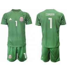 Mexico #1 Corona Green Goalkeeper Soccer Country Jersey