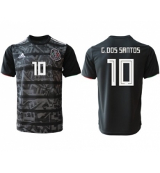 Mexico #10 G.Dos Santos Black Soccer Country Jersey