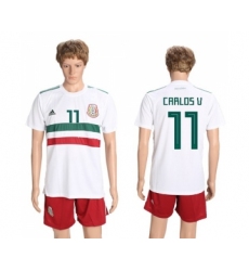 Mexico #11 Carlos V. Away Soccer Country Jersey