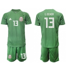 Mexico #13 G.Ochoa Green Goalkeeper Soccer Country Jersey