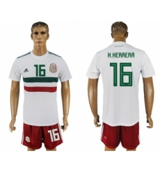 Mexico #16 H.Herrera Away Soccer Country Jersey