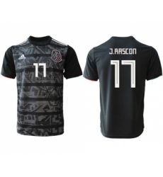 Mexico #17 J.Rascon Black Soccer Country Jersey