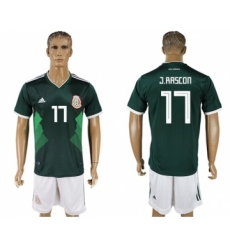 Mexico #17 J.Rascon Green Home Soccer Country Jersey