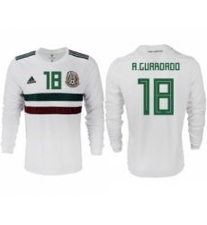 Mexico #18 A.Guardado Away Long Sleeves Soccer Country Jersey