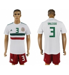 Mexico #3 Salcedo Away Soccer Country Jersey