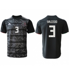 Mexico #3 Salcedo Black Soccer Country Jersey