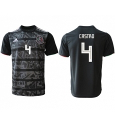 Mexico #4 Castro Black Soccer Country Jersey