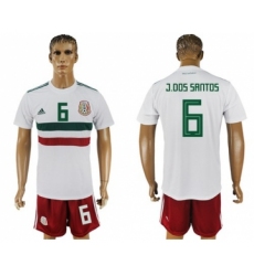 Mexico #6 J.Dos Santos Away Soccer Country Jersey