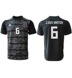 Mexico #6 J.Dos Santos Black Soccer Country Jersey