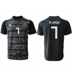 Mexico #7 M.Layun Black Soccer Country Jersey