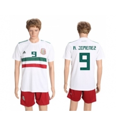 Mexico #9 R.Jimenez Away Soccer Country Jersey