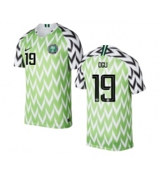 Nigeria #19 OGU Home Soccer Country Jersey