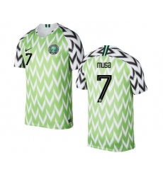 Nigeria #7 MUSA Home Soccer Country Jersey