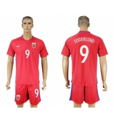 Norway #9 Soderlund Home Soccer Country Jersey