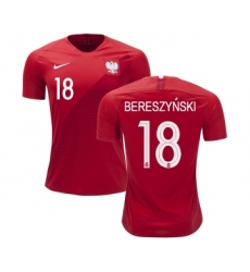 Poland #18 Bereszynski Away Soccer Country Jersey
