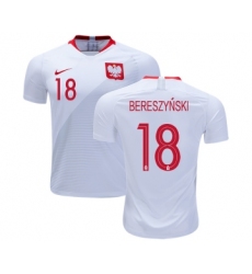 Poland #18 Bereszynski Home Soccer Country Jersey