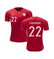 Poland #22 Fabianski Away Soccer Country Jersey