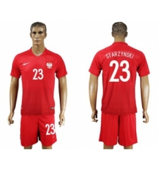 Poland #23 Starzynski Away Soccer Country Jersey