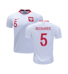 Poland #5 BEDNAREK Home Soccer Country Jersey