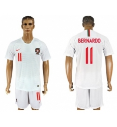 Portugal #11 Bernardo Away Soccer Country Jersey