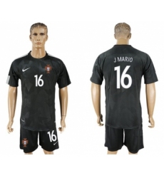 Portugal #16 J Mario Away Soccer Country Jersey