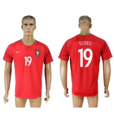 Portugal #19 Eliseu Home Soccer Country Jersey