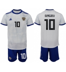 Russia #10 Dzagoev Away Soccer Country Jersey